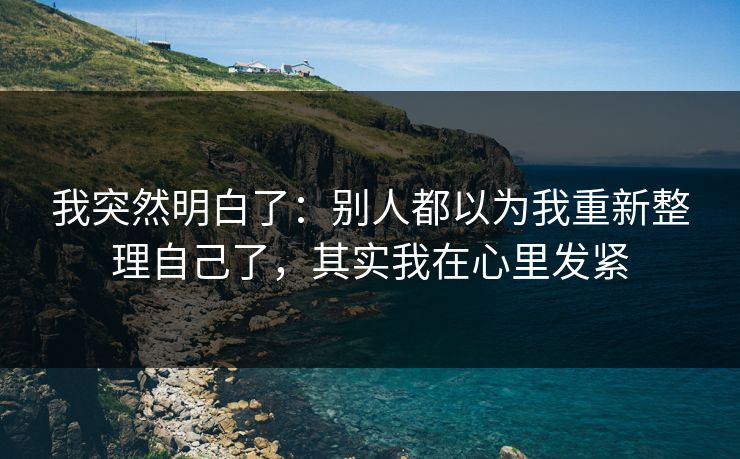 我突然明白了：别人都以为我重新整理自己了，其实我在心里发紧